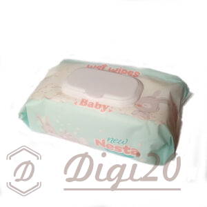 دستمال مرطوب کودک نستا بیبی بسته 120 عددی