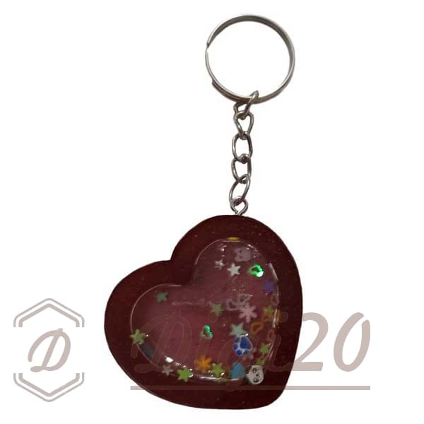 جاکلیدی آکواریومی رزینی طرح قلب